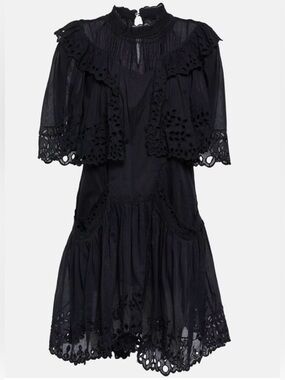 ISABEL MARANT ETOILE Kayene Black Lace Mini Dress Size 40 VGUC